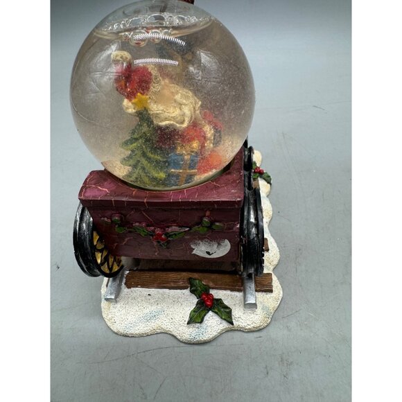 Flowers Inc. Christmas Santa Claus Train Snow Globe Decoration READ - Picture 7 of 9